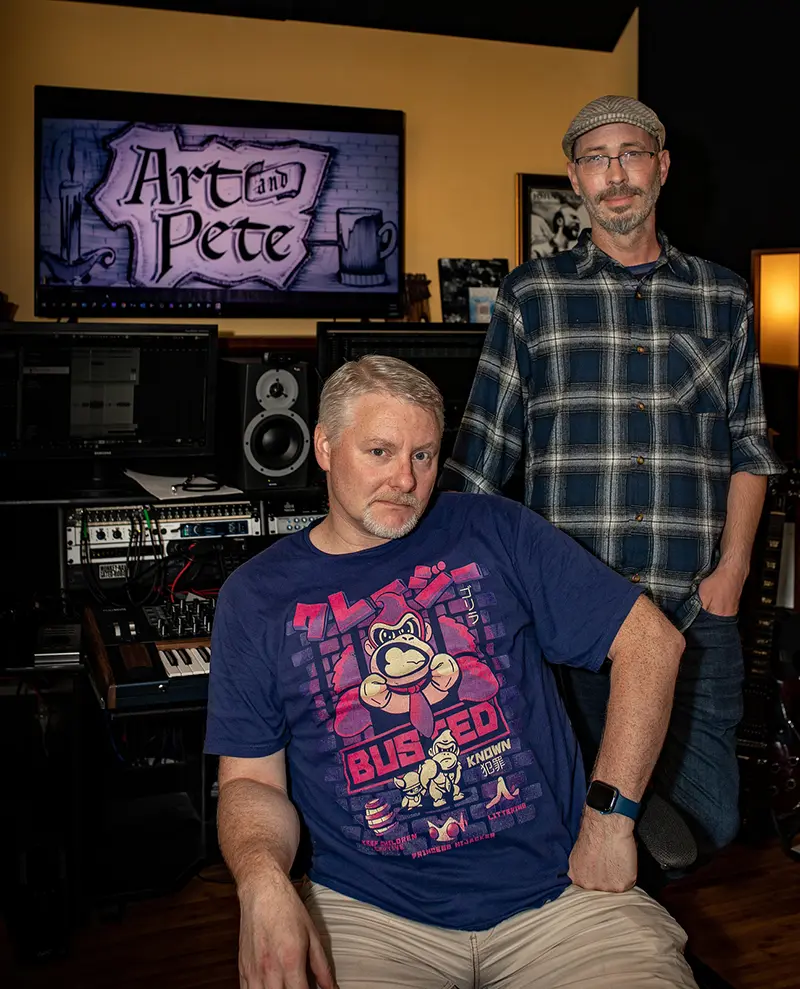 Art & Pete in the studio